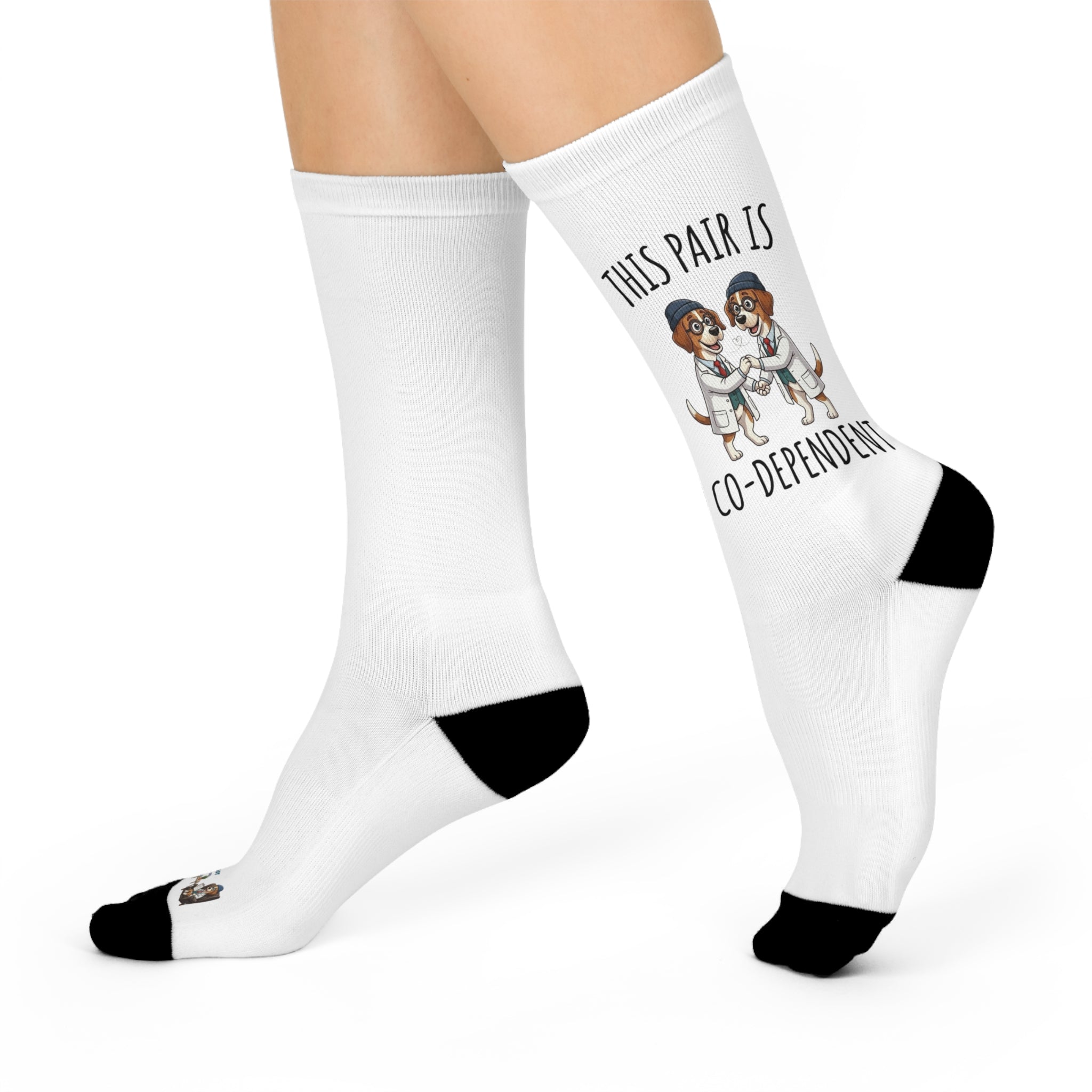 Novelty Cotton Socks - "This Pair Is Co-Dependent"