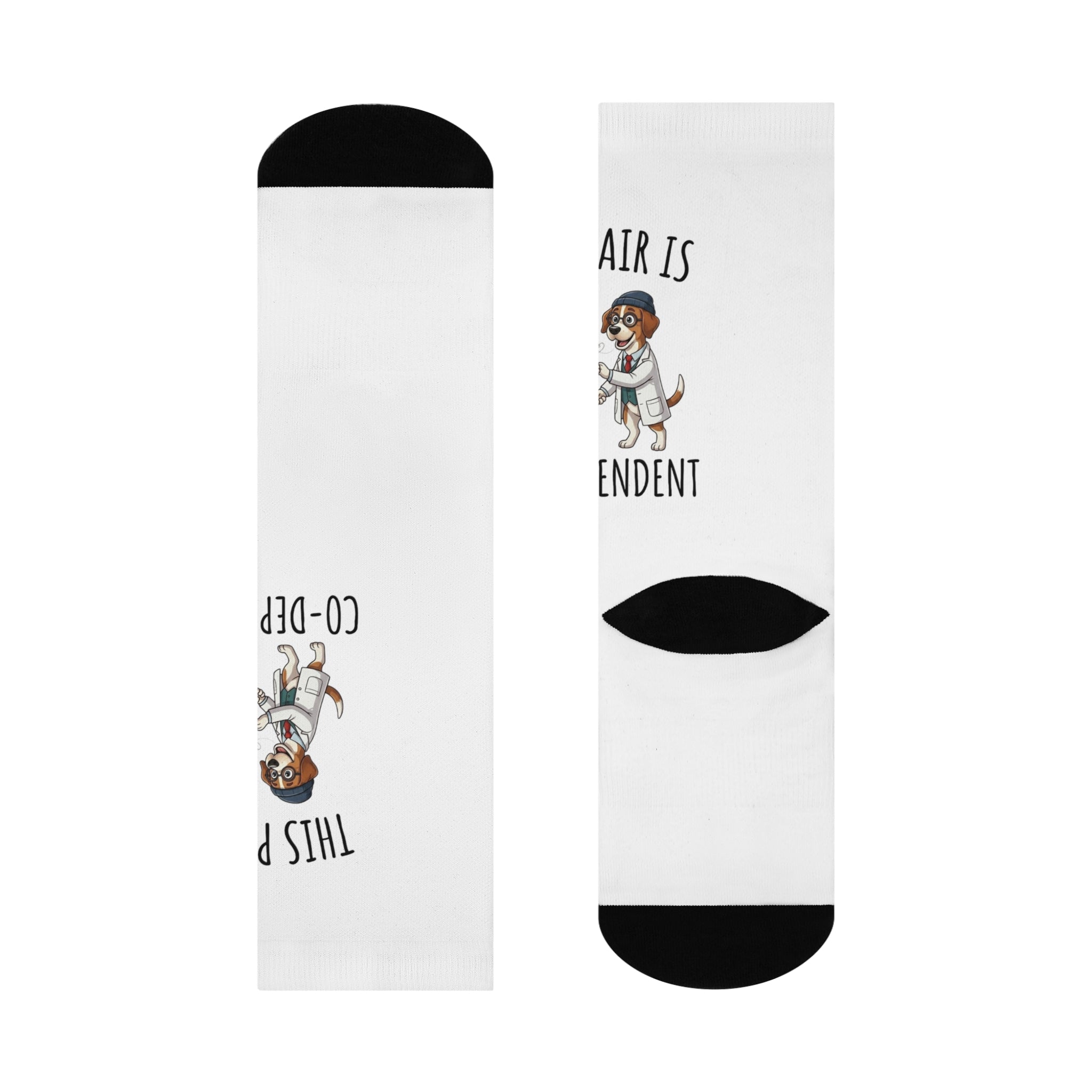 Novelty Cotton Socks - "This Pair Is Co-Dependent"