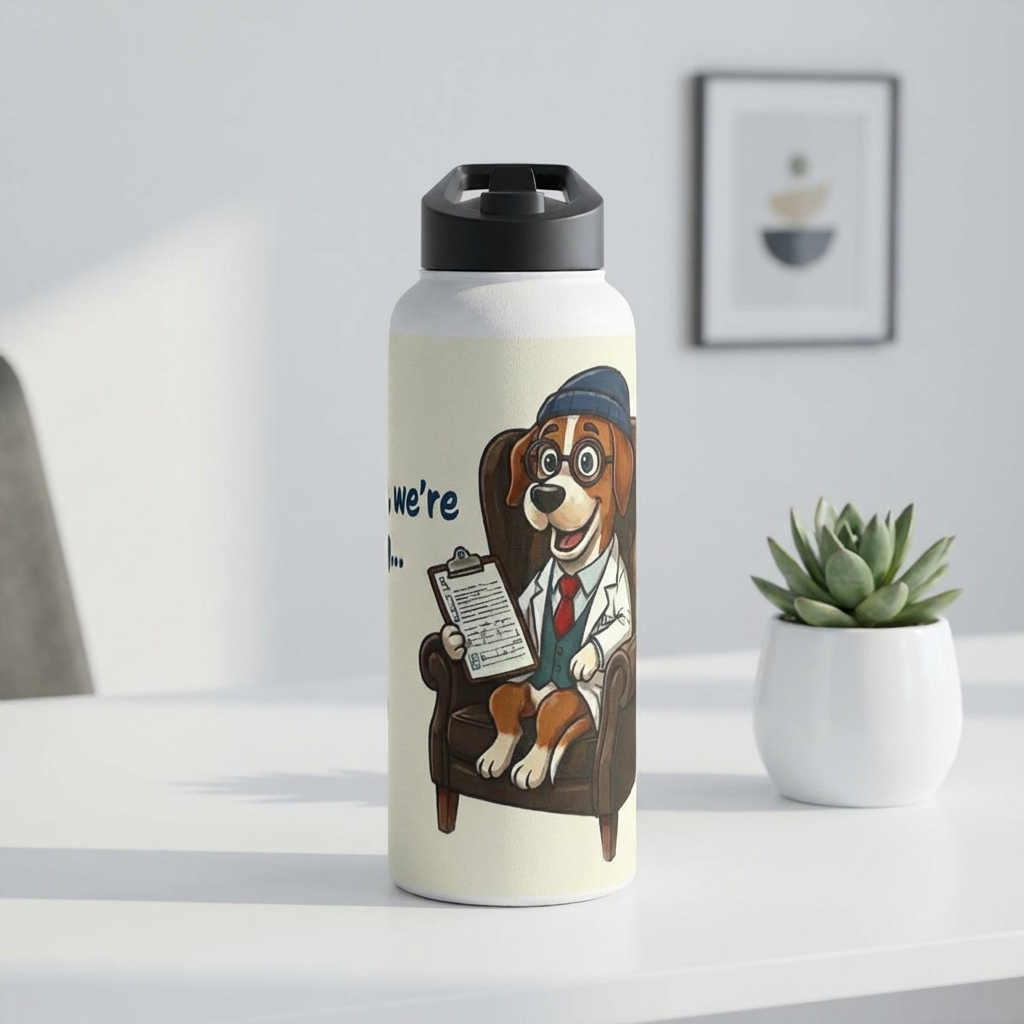 Stainless Steel Water Bottle — "be gentle, we’re hydrating...one sip at a time"