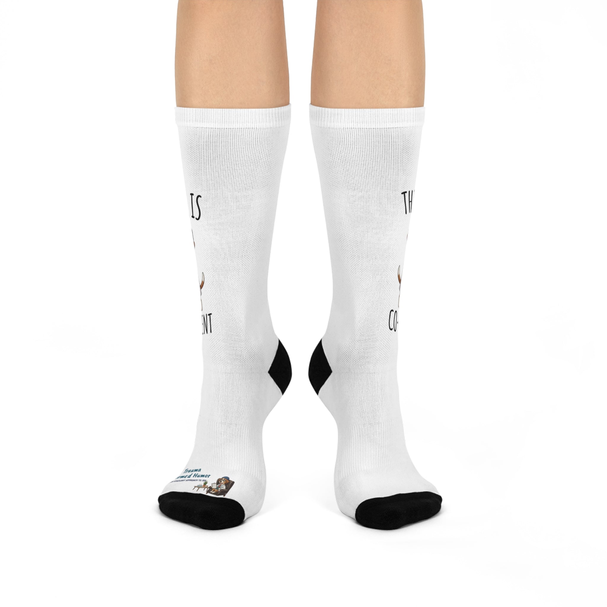 Novelty Cotton Socks - "This Pair Is Co-Dependent"